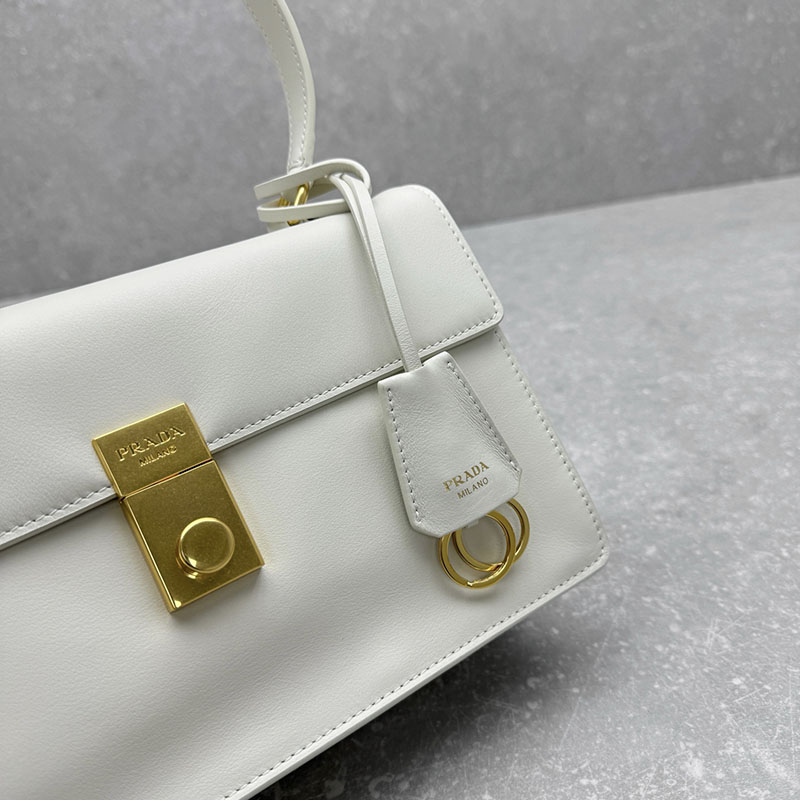 プラダ アウトレット PRADA ソフトサウンド ミディアム レザー ショルダーバッグ 1BN023_2CYS_F0009_V_TOO ホワイト H品 プラダ バッグ 人気 - 画像 (7)