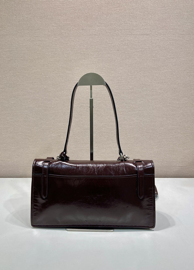 プラダ アウトレット PRADA ミディアム レザー ハンドバッグ 1BN026_2CYR_F01D6_V_OOO ダークブラウン H品 プラダ ハンドバッグ アウトレット - 画像 (7)