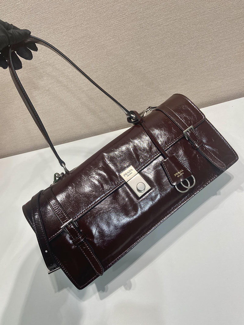 プラダ アウトレット PRADA ミディアム レザー ハンドバッグ 1BN024_2CYR_F01D6_V_OOO ダークブラウン H品 プラダ アウトレット 御殿場 値段 - 画像 (9)