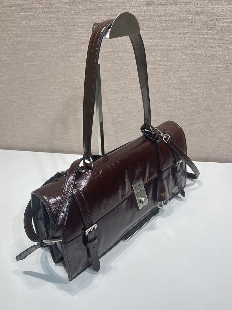 プラダ アウトレット PRADA ミディアム レザー ハンドバッグ 1BN024_2CYR_F01D6_V_OOO ダークブラウン H品 プラダ アウトレット 御殿場 値段 - 画像 (8)