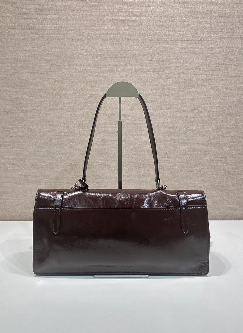 プラダ アウトレット PRADA ミディアム レザー ハンドバッグ 1BN024_2CYR_F01D6_V_OOO ダークブラウン H品 プラダ アウトレット 御殿場 値段 - 画像 (7)