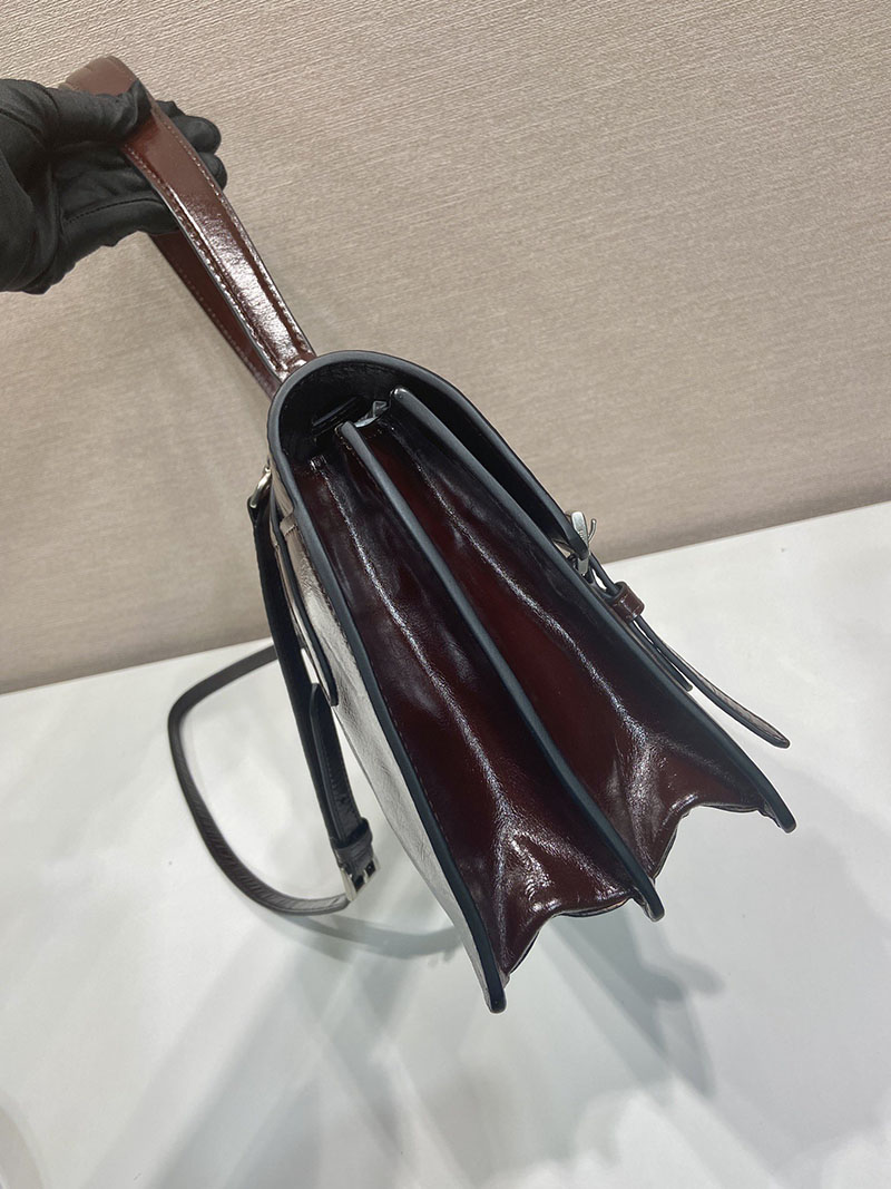 プラダ アウトレット PRADA ミディアム レザー ハンドバッグ 1BN024_2CYR_F01D6_V_OOO ダークブラウン H品 プラダ アウトレット 御殿場 値段 - 画像 (6)