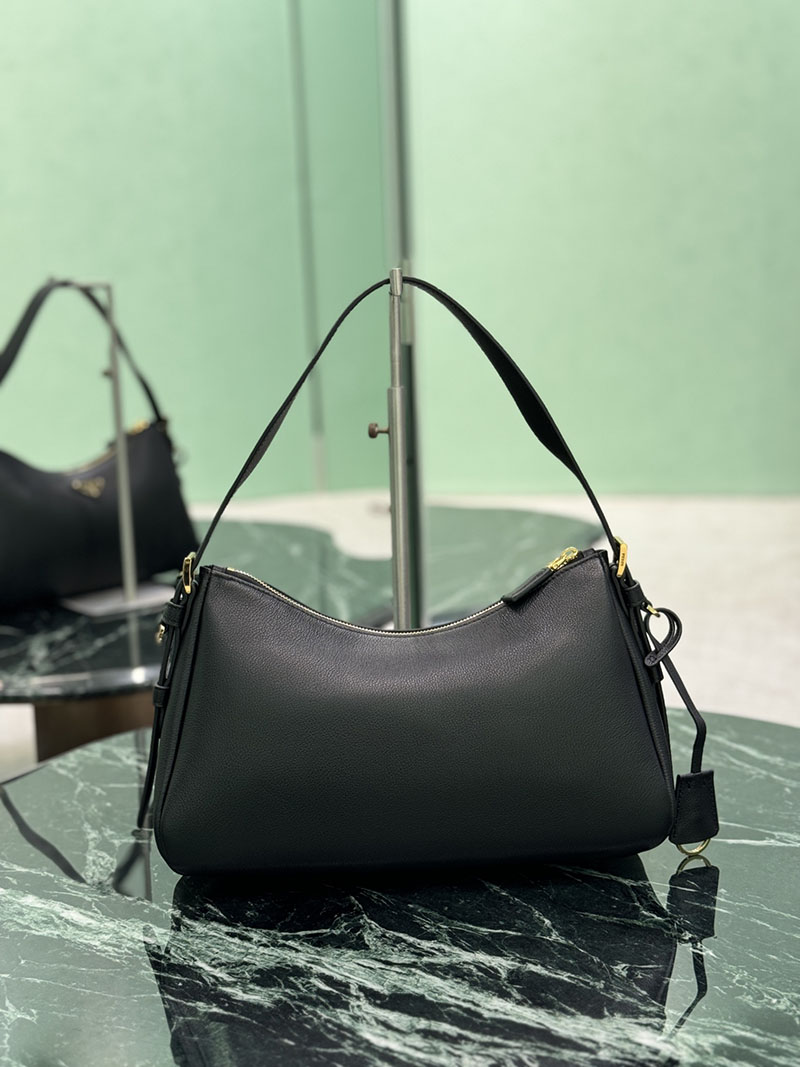 プラダ アウトレット PRADA エメ ミディアム レザー ショルダーバッグ 1BC229_2CYS_F0002_V_LVM ブラック H品 プラダ ハンドバッグ レディース - 画像 (7)
