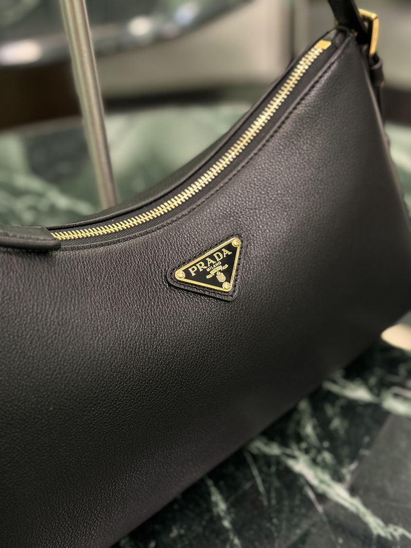 プラダ アウトレット PRADA エメ ミディアム レザー ショルダーバッグ 1BC229_2CYS_F0002_V_LVM ブラック H品 プラダ ハンドバッグ レディース - 画像 (6)