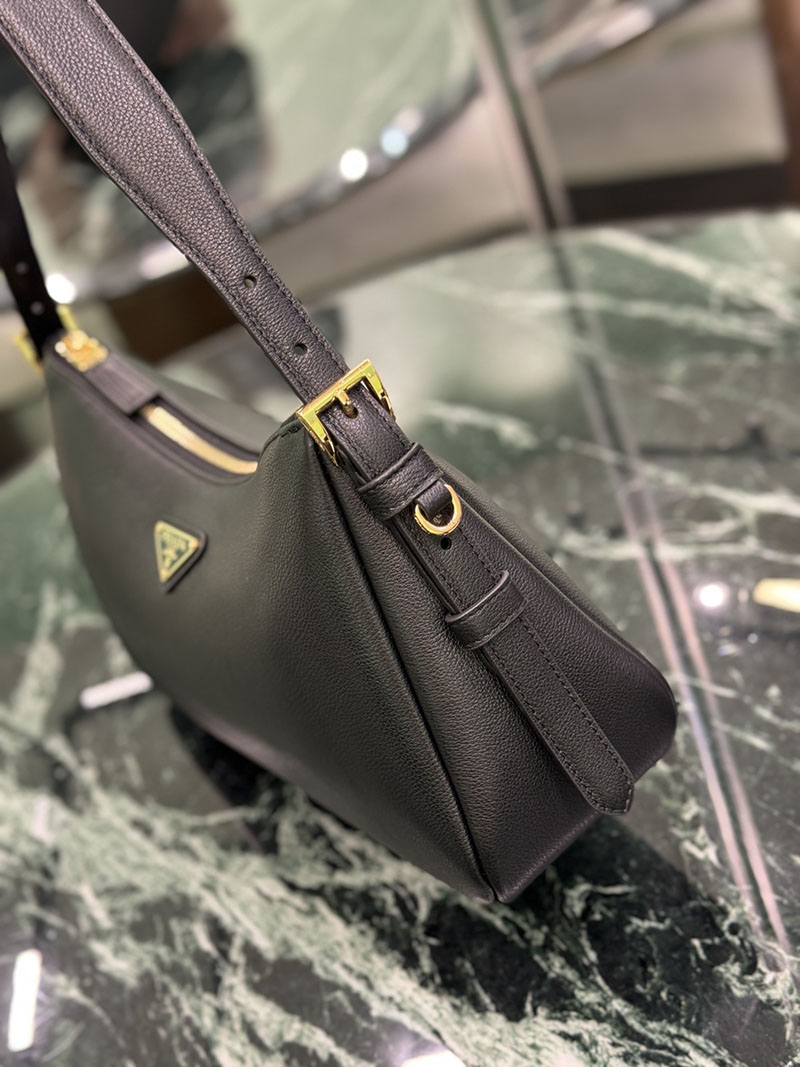 プラダ アウトレット PRADA エメ ミディアム レザー ショルダーバッグ 1BC229_2CYS_F0002_V_LVM ブラック H品 プラダ ハンドバッグ レディース - 画像 (5)