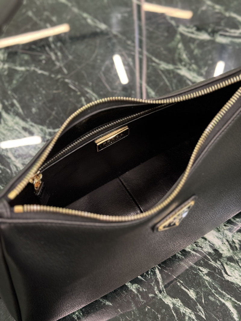 プラダ アウトレット PRADA エメ ミディアム レザー ショルダーバッグ 1BC229_2CYS_F0002_V_LVM ブラック H品 プラダ ハンドバッグ レディース - 画像 (3)