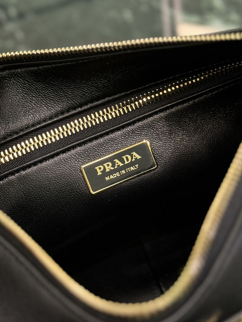 プラダ アウトレット PRADA エメ ミディアム レザー ショルダーバッグ 1BC229_2CYS_F0002_V_LVM ブラック H品 プラダ ハンドバッグ レディース - 画像 (2)