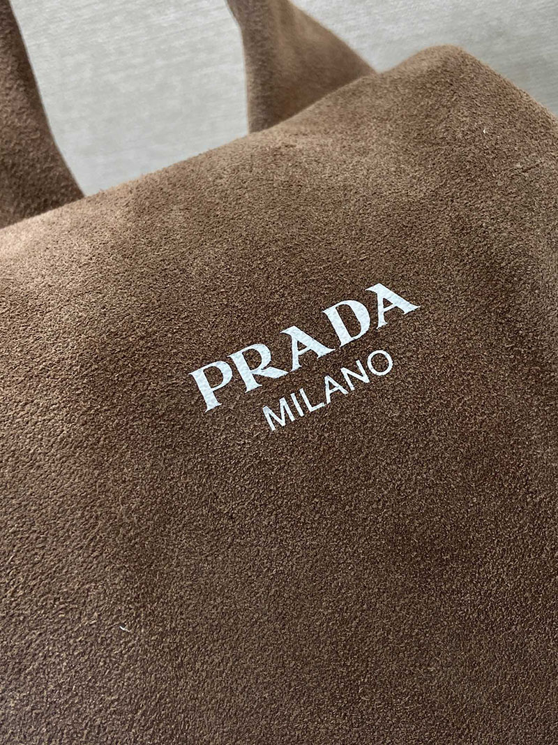 プラダ アウトレット PRADA スエード ワンショルダーバックパック 2VZ114_2C4S_F0201_V_OOO ダークブラウン H品 プラダ リュック メンズ 人気 - 画像 (5)