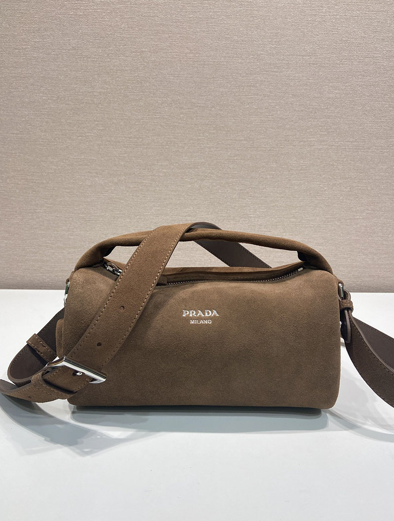 プラダ アウトレット PRADA スエード ショルダーバッグ 2VH188_2C4S_F0201_V_DOO ダークブラウン H品 プラダミニショルダーバッグ - 画像 (9)
