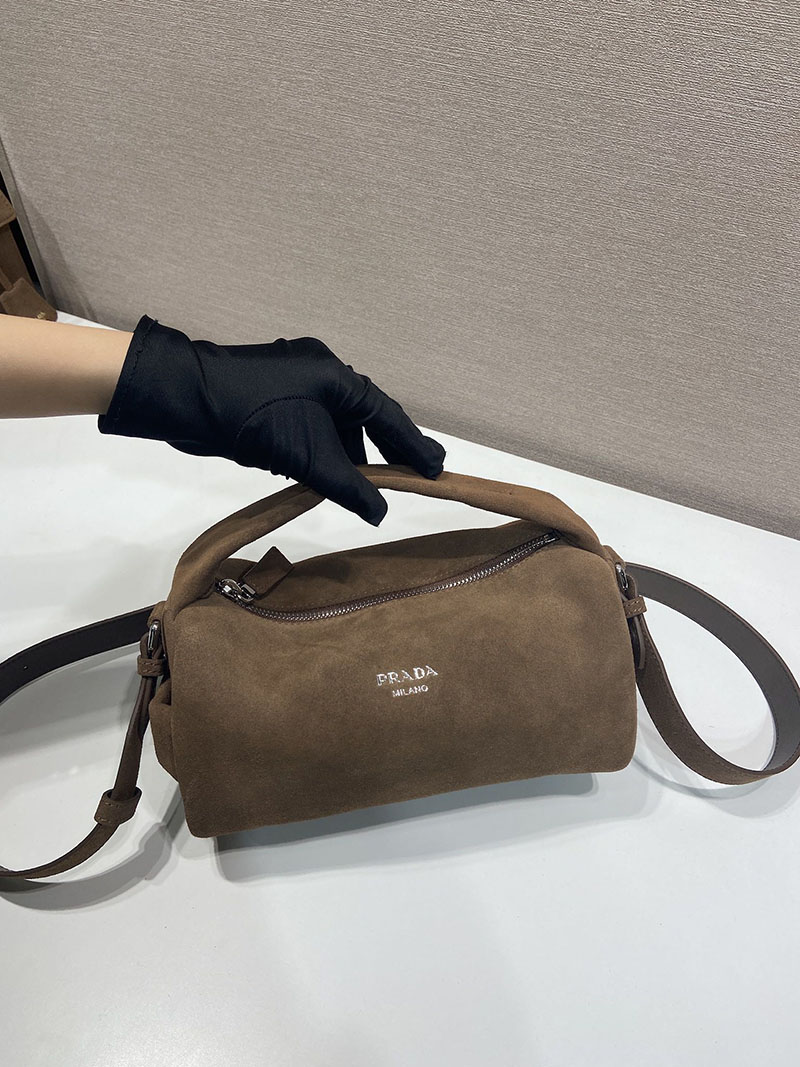 プラダ アウトレット PRADA スエード ショルダーバッグ 2VH188_2C4S_F0201_V_DOO ダークブラウン H品 プラダミニショルダーバッグ - 画像 (8)