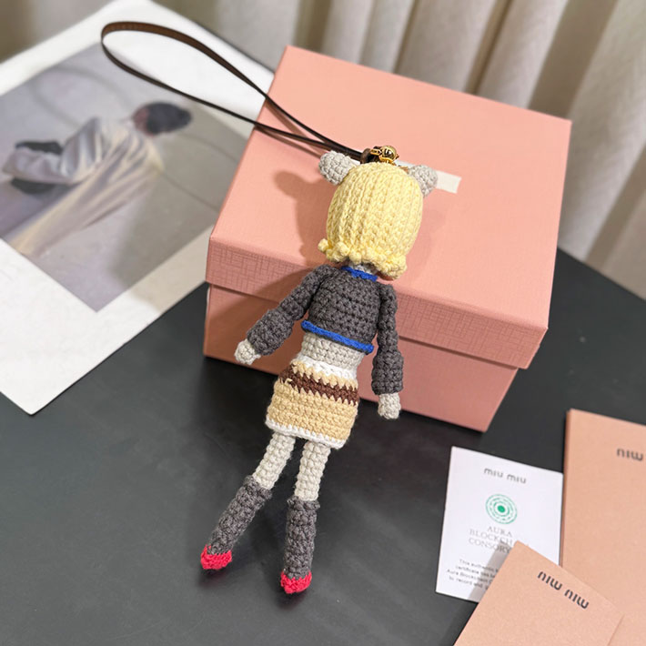 最高級MiuMiuスーパーコピー テクニカルヤーン トリック ミュウミュウ バッグチャーム 5TT214_2CU3_F0KIV - 画像 (6)