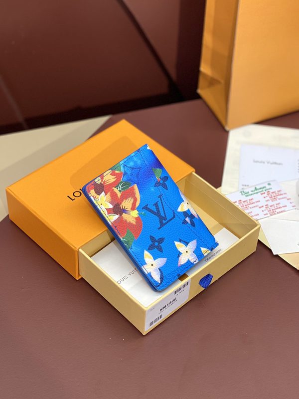 LOUIS VUITTON サーフィン モノグラム オーガナイザー・ドゥポッシュ M83557 ブライト ブルー 超N品 ヴィトン カードケース 財布代わり - 画像 (9)