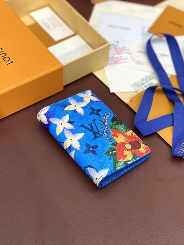 LOUIS VUITTON サーフィン モノグラム オーガナイザー・ドゥポッシュ M83557 ブライト ブルー 超N品 ヴィトン カードケース 財布代わり - 画像 (8)