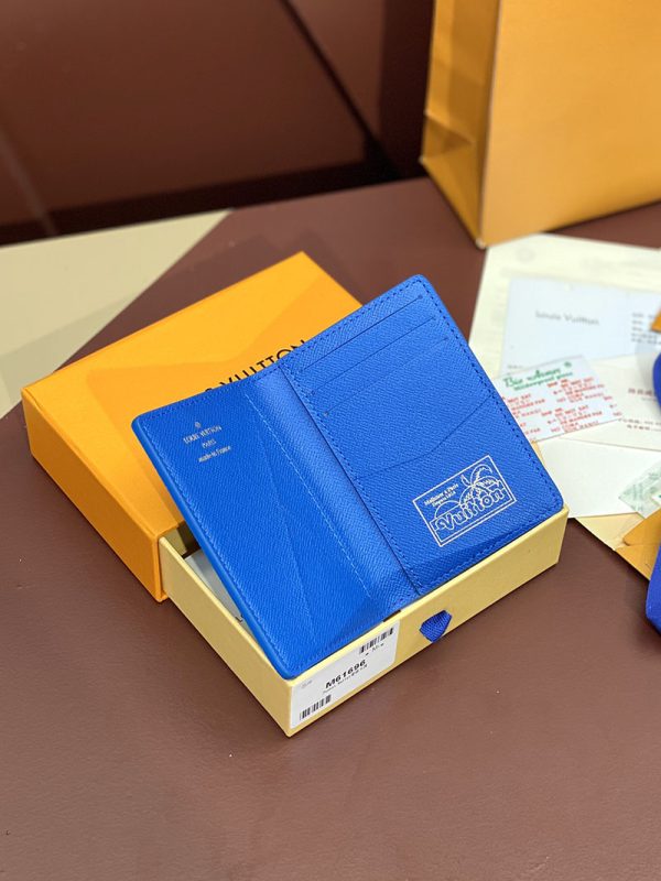 LOUIS VUITTON サーフィン モノグラム オーガナイザー・ドゥポッシュ M83557 ブライト ブルー 超N品 ヴィトン カードケース 財布代わり - 画像 (7)