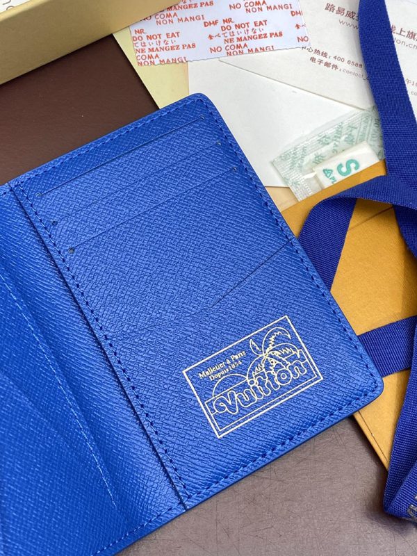 LOUIS VUITTON サーフィン モノグラム オーガナイザー・ドゥポッシュ M83557 ブライト ブルー 超N品 ヴィトン カードケース 財布代わり - 画像 (6)