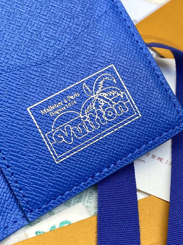 LOUIS VUITTON サーフィン モノグラム オーガナイザー・ドゥポッシュ M83557 ブライト ブルー 超N品 ヴィトン カードケース 財布代わり - 画像 (4)
