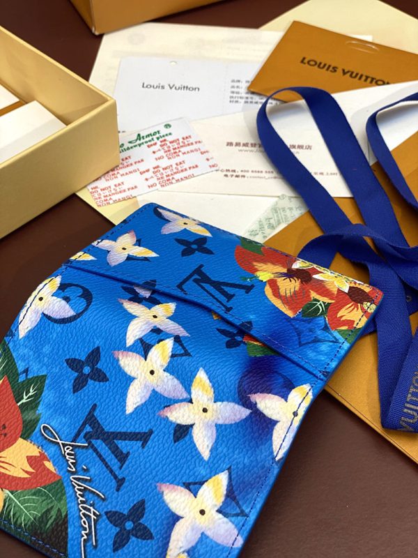 LOUIS VUITTON サーフィン モノグラム オーガナイザー・ドゥポッシュ M83557 ブライト ブルー 超N品 ヴィトン カードケース 財布代わり - 画像 (3)