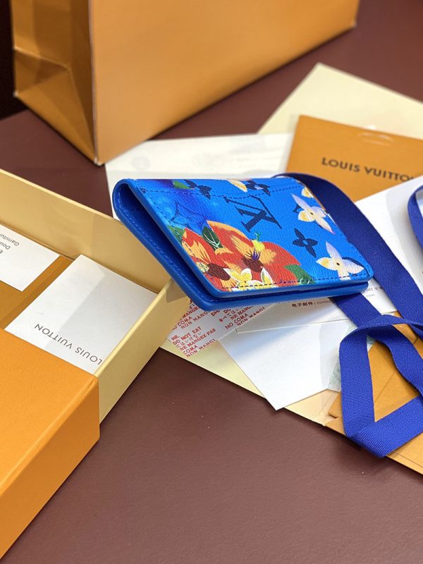 LOUIS VUITTON サーフィン モノグラム オーガナイザー・ドゥポッシュ M83557 ブライト ブルー 超N品 ヴィトン カードケース 財布代わり - 画像 (2)