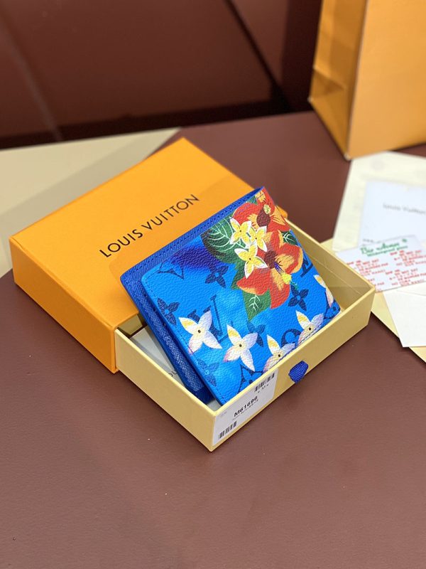 LOUIS VUITTON ポルトフォイユ･ミュルティプル lv301788 ブライト ブルー 超N品 ルイヴィトン 財布 二つ折り 小銭入れあり - 画像 (9)