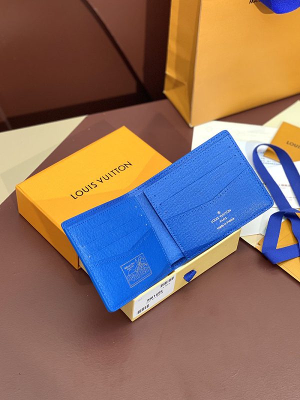 LOUIS VUITTON ポルトフォイユ･ミュルティプル lv301788 ブライト ブルー 超N品 ルイヴィトン 財布 二つ折り 小銭入れあり - 画像 (7)