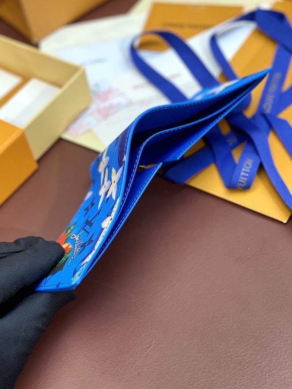 LOUIS VUITTON ポルトフォイユ･ミュルティプル lv301788 ブライト ブルー 超N品 ルイヴィトン 財布 二つ折り 小銭入れあり - 画像 (6)