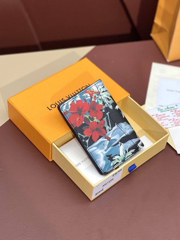 LOUIS VUITTON サーフィンモノグラム オーガナイザー ドゥ ポッシュ M83498 ネイビー ブルー 超N品 ヴィトン カードケース 財布代わり - 画像 (9)