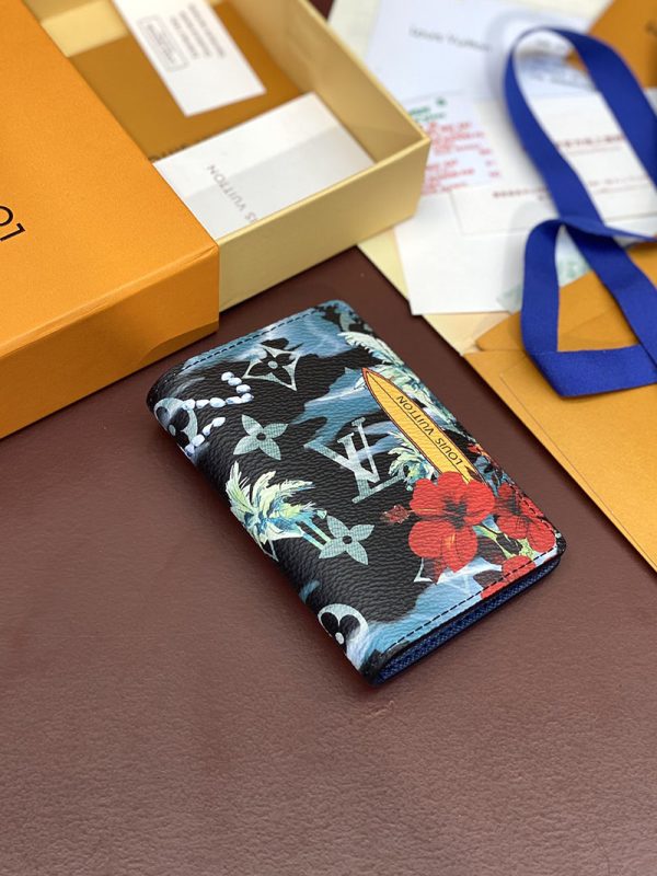 LOUIS VUITTON サーフィンモノグラム オーガナイザー ドゥ ポッシュ M83498 ネイビー ブルー 超N品 ヴィトン カードケース 財布代わり - 画像 (5)