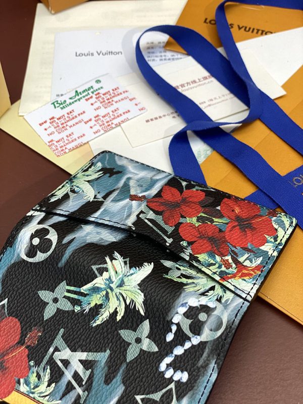 LOUIS VUITTON サーフィンモノグラム オーガナイザー ドゥ ポッシュ M83498 ネイビー ブルー 超N品 ヴィトン カードケース 財布代わり - 画像 (2)