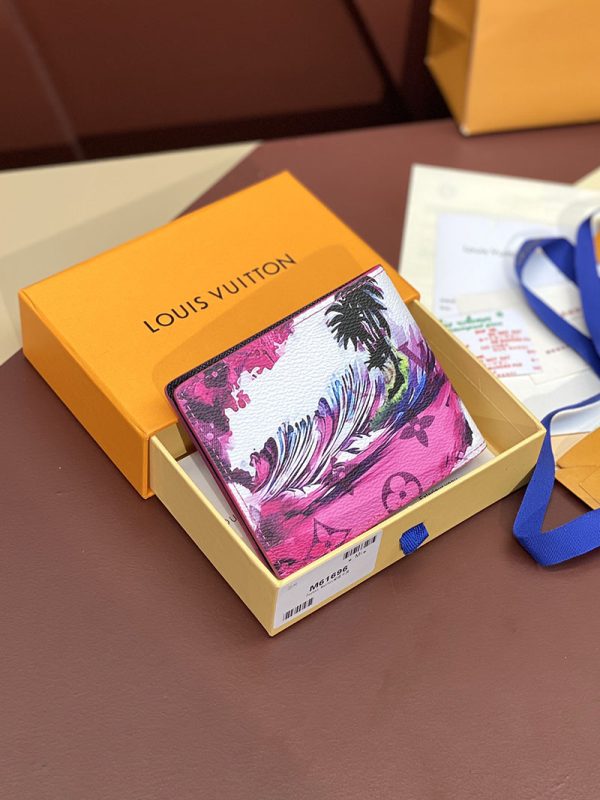LOUIS VUITTON サーフィン モノグラム ポルトフォイユ スレンダー lv301793 ピンク 超N品 ルイヴィトン 財布 二つ折り 小銭入れあり - 画像 (9)