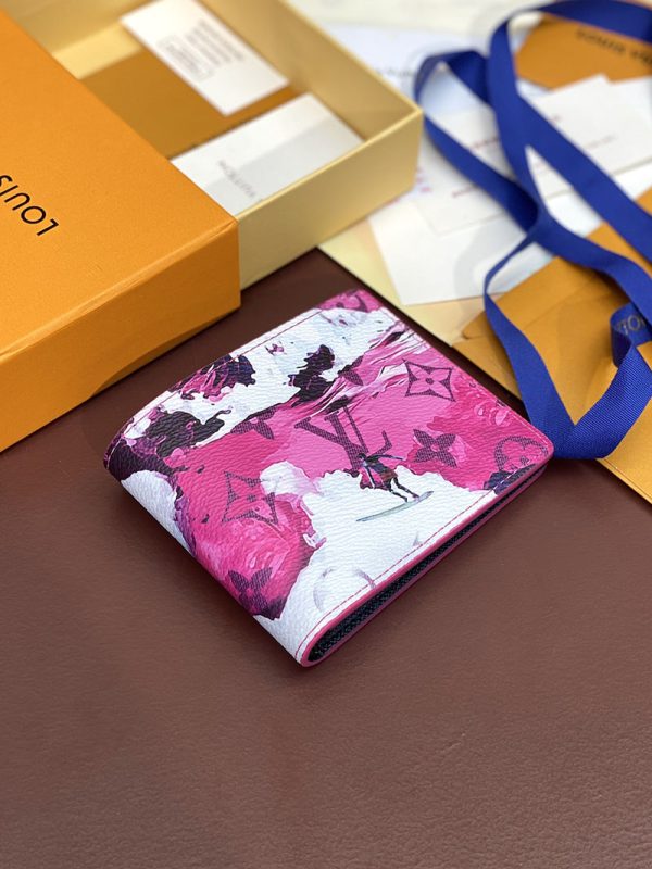 LOUIS VUITTON サーフィン モノグラム ポルトフォイユ スレンダー lv301793 ピンク 超N品 ルイヴィトン 財布 二つ折り 小銭入れあり - 画像 (8)