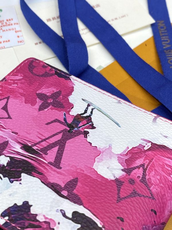 LOUIS VUITTON サーフィン モノグラム ポルトフォイユ スレンダー lv301793 ピンク 超N品 ルイヴィトン 財布 二つ折り 小銭入れあり - 画像 (3)