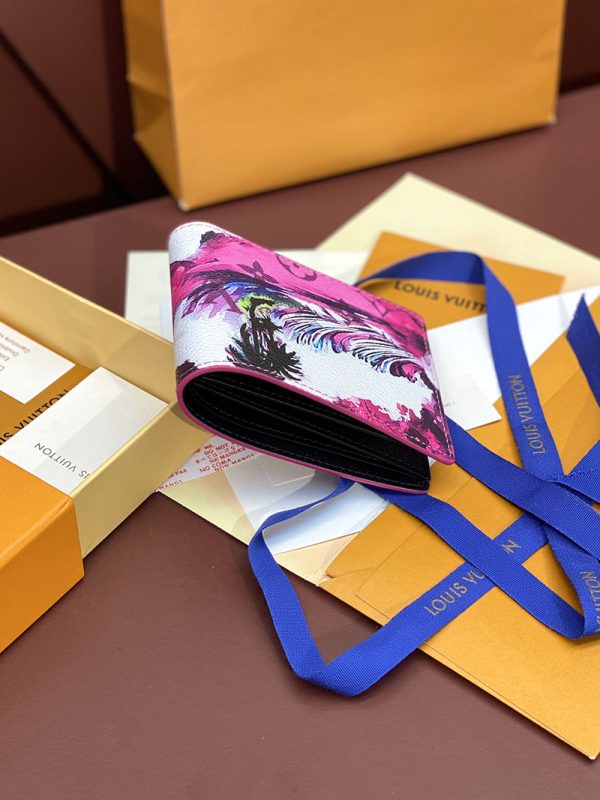 LOUIS VUITTON サーフィン モノグラム ポルトフォイユ スレンダー lv301793 ピンク 超N品 ルイヴィトン 財布 二つ折り 小銭入れあり - 画像 (2)