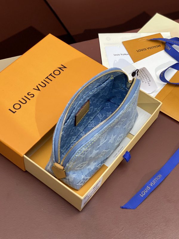 ルイヴィトン アウトレット 店舗 LOUIS VUITTON ポーチ モノグラム・デニム ポシェット・コスメティック M83616 - 画像 (7)
