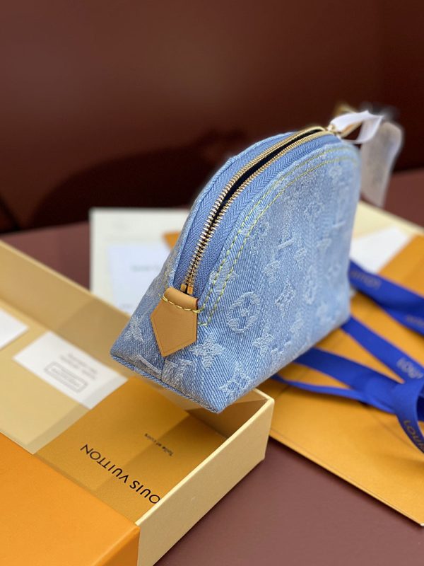 ルイヴィトン アウトレット 店舗 LOUIS VUITTON ポーチ モノグラム・デニム ポシェット・コスメティック M83616 - 画像 (4)