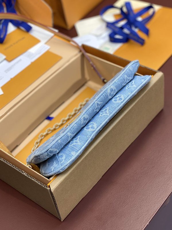 ルイヴィトン アウトレット 店舗 LOUIS VUITTON ポシェット・リヴ ショルダーバッグ モノグラムデニム M83532 - 画像 (5)