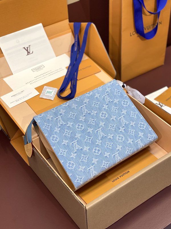 ルイヴィトン アウトレット 店舗 LOUIS VUITTON モノグラム デニム ポシェット トワレット26 lv301800 超N品 ヴィトン デニム バッグ 新作 - 画像 (9)