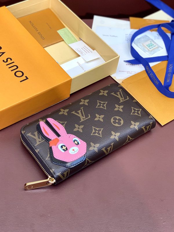 LOUIS VUITTON モノグラム ニコラジェスキエール うさぎ ラビット ジッピー・ウォレット ラウンドファスナー 長財布 M83689 - 画像 (8)