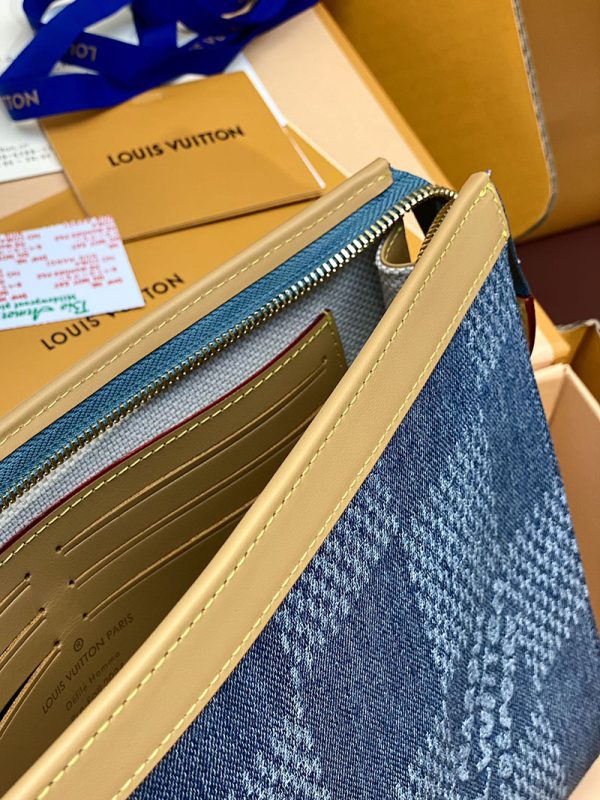 ルイヴィトン アウトレット 店舗 LOUIS VUITTON ポシェット･ヴォワヤージュ MM lv301814 ルイヴィトン モノグラムデニム バッグ - 画像 (8)