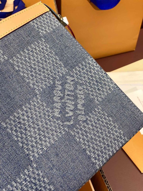 ルイヴィトン アウトレット 店舗 LOUIS VUITTON ポシェット･ヴォワヤージュ MM lv301814 ルイヴィトン モノグラムデニム バッグ - 画像 (4)