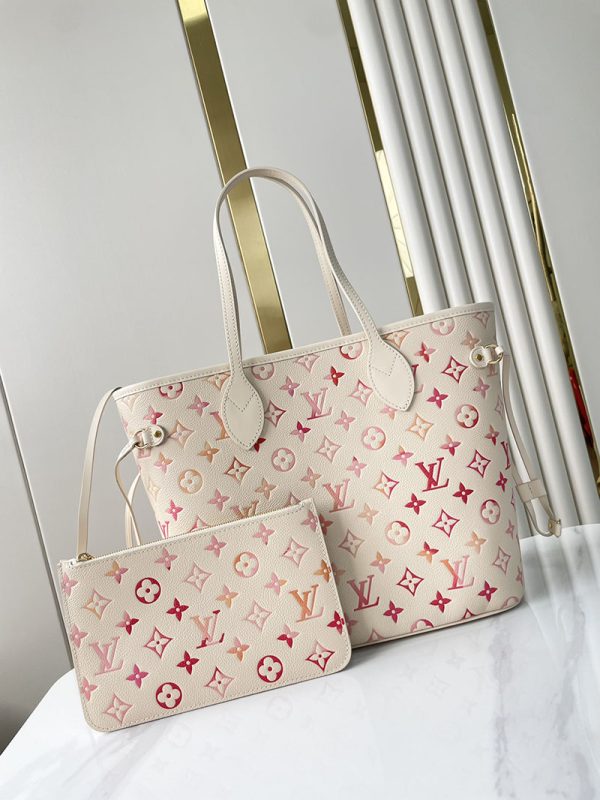 ルイヴィトン アウトレット 店舗 LOUIS VUITTON M47080 モノグラムアンプラント ネヴァーフル MM ショルダーバッグ 肩掛け ポーチ付き トートバッグ - 画像 (9)