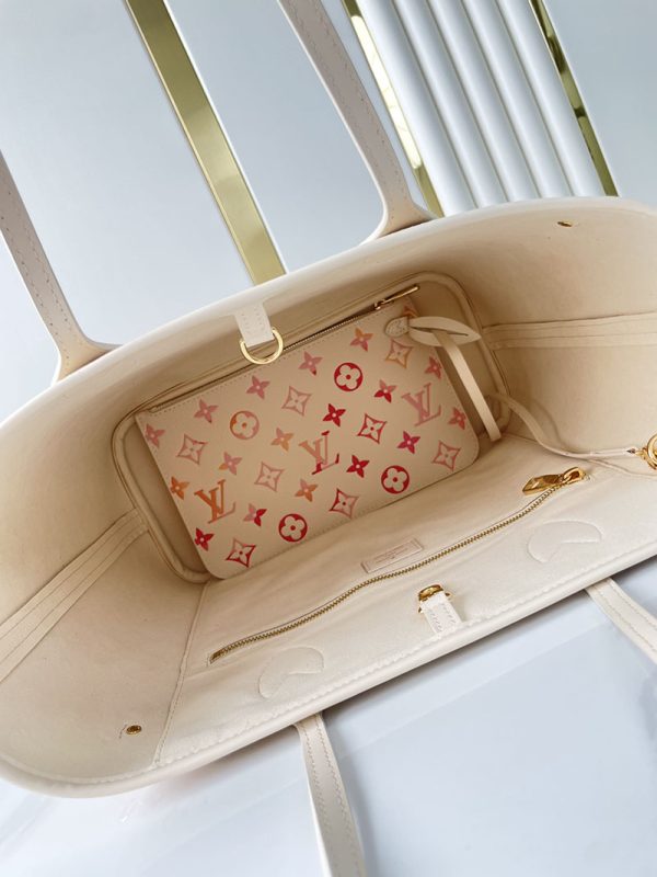 ルイヴィトン アウトレット 店舗 LOUIS VUITTON M47080 モノグラムアンプラント ネヴァーフル MM ショルダーバッグ 肩掛け ポーチ付き トートバッグ - 画像 (3)