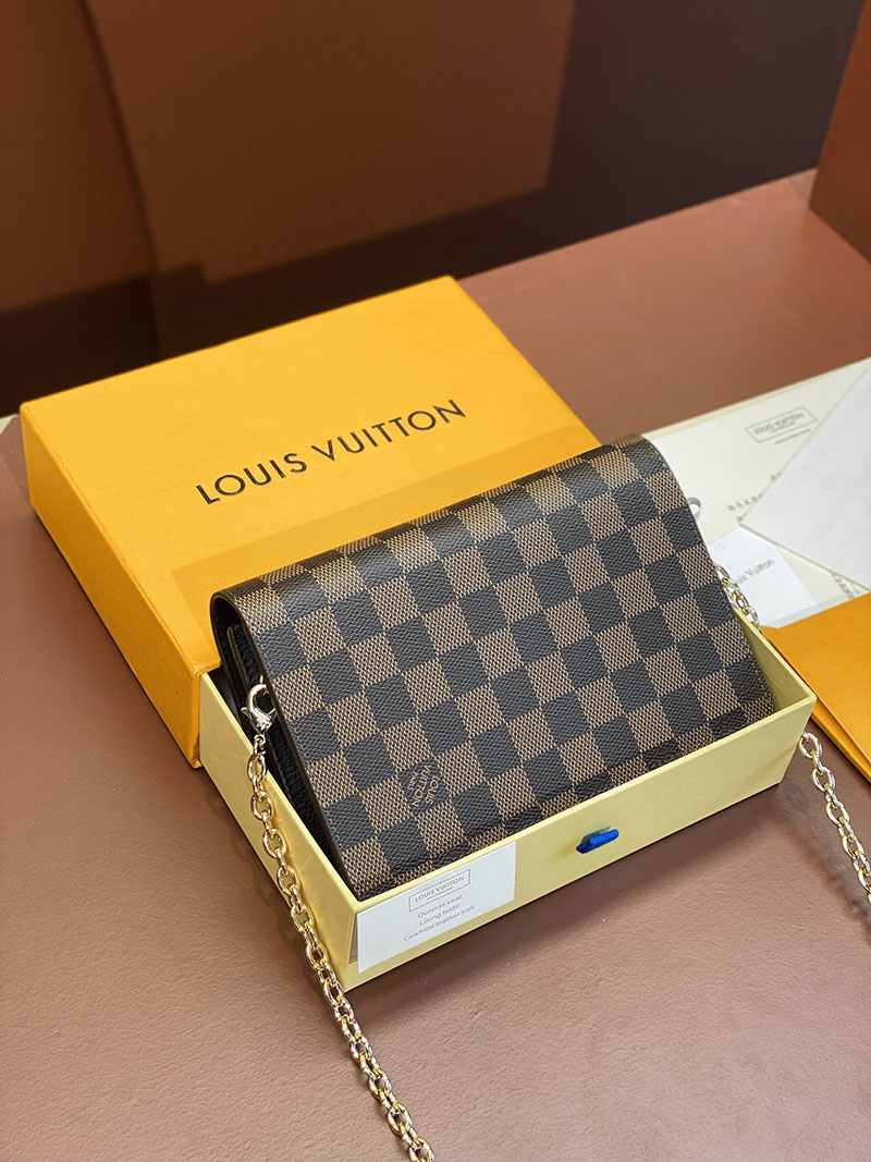 ルイヴィトン アウトレット 店舗 LOUIS VUITTON ポルトフォイユ・ヴァヴァン チェーンショルダーバッグ N60221 ルイヴィトン ダミエ ショルダーバッグ - 画像 (8)
