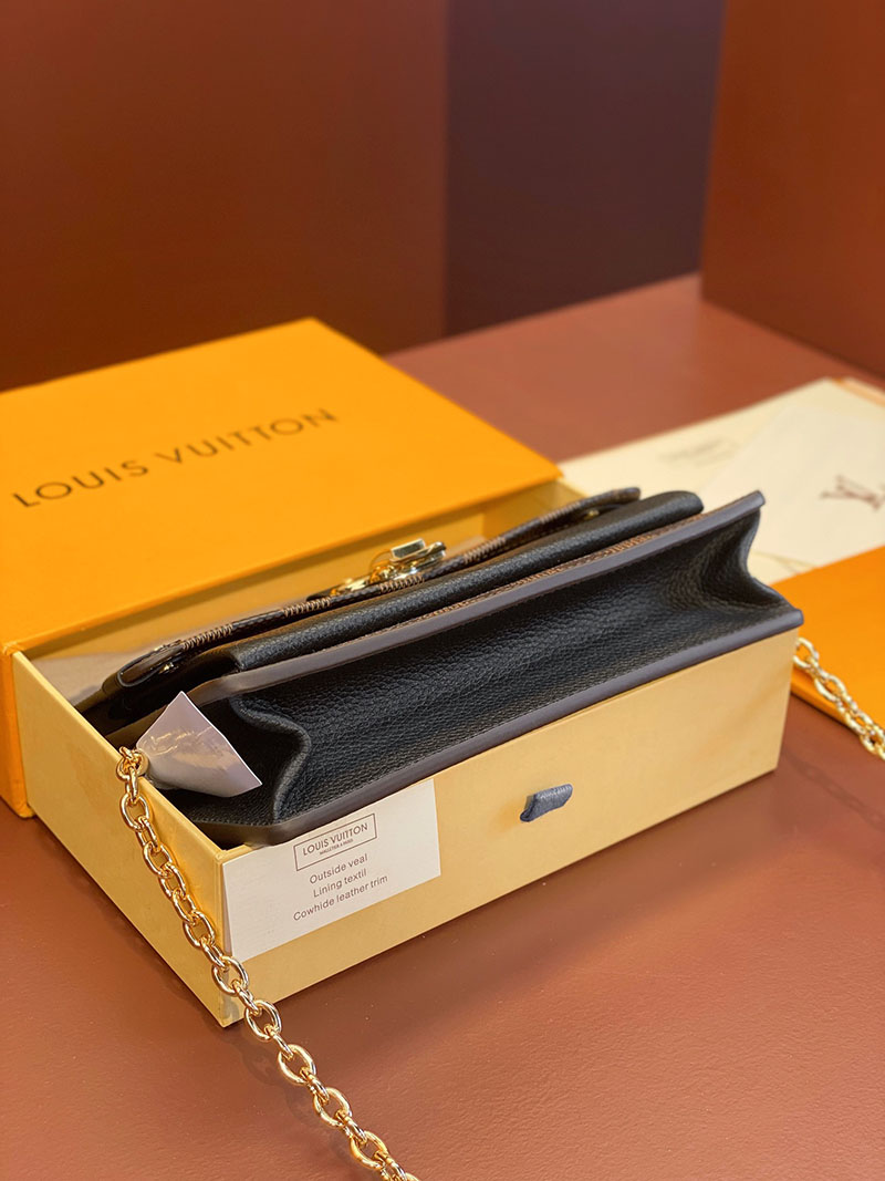 ルイヴィトン アウトレット 店舗 LOUIS VUITTON ポルトフォイユ・ヴァヴァン チェーンショルダーバッグ N60221 ルイヴィトン ダミエ ショルダーバッグ - 画像 (7)
