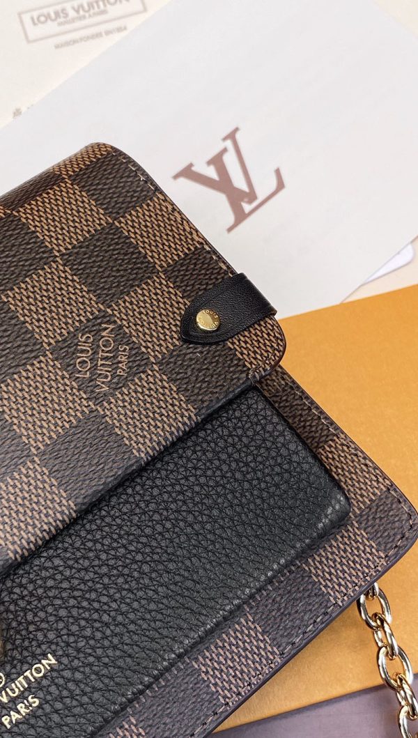 ルイヴィトン アウトレット 店舗 LOUIS VUITTON ポルトフォイユ・ヴァヴァン チェーンショルダーバッグ N60221 ルイヴィトン ダミエ ショルダーバッグ - 画像 (4)