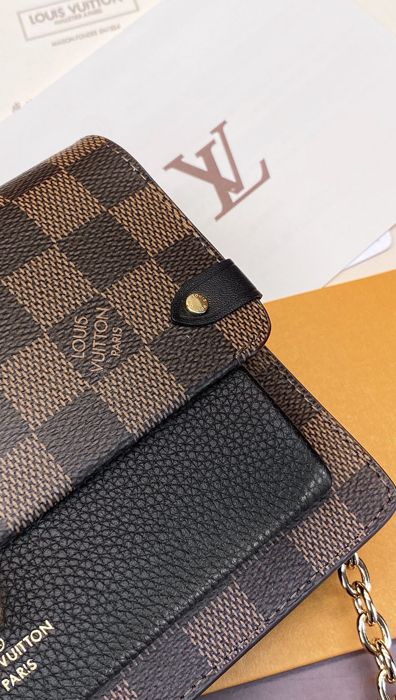 ルイヴィトン アウトレット 店舗 LOUIS VUITTON ポルトフォイユ・ヴァヴァン チェーンショルダーバッグ N60221 ルイヴィトン ダミエ ショルダーバッグ - 画像 (4)