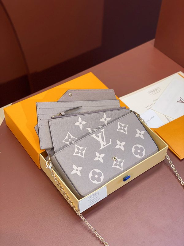 ルイヴィトン アウトレット 店舗 LOUIS VUITTON 斜め掛けショルダーバッグ モノグラムアンプラント ポシェット フェリシー M69977 - 画像 (9)