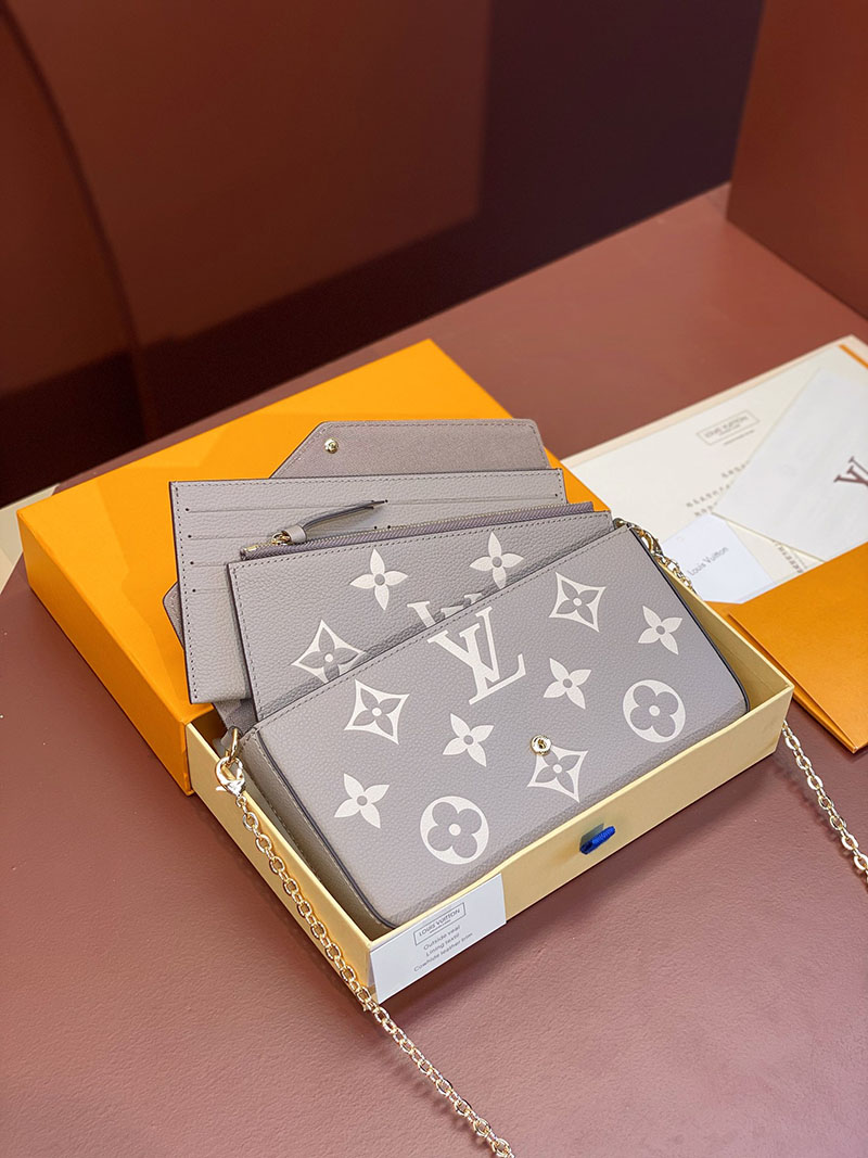 ルイヴィトン アウトレット 店舗 LOUIS VUITTON 斜め掛けショルダーバッグ モノグラムアンプラント ポシェット フェリシー M69977 - 画像 (9)