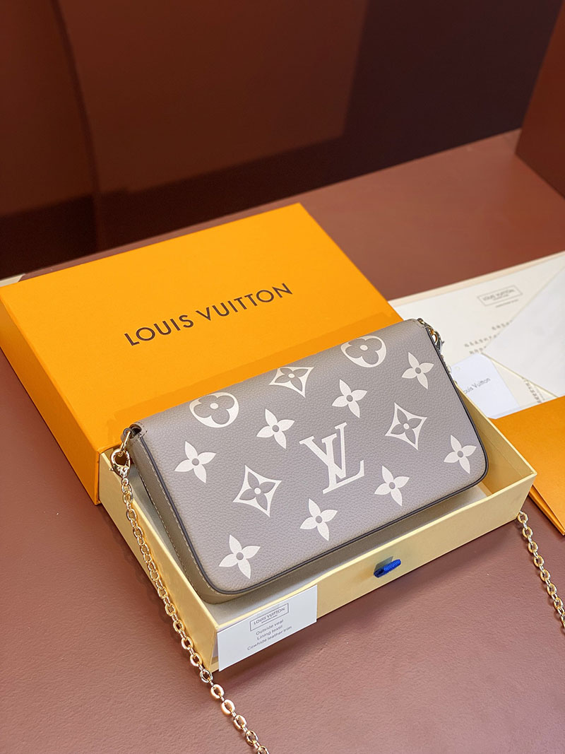 ルイヴィトン アウトレット 店舗 LOUIS VUITTON 斜め掛けショルダーバッグ モノグラムアンプラント ポシェット フェリシー M69977 - 画像 (7)
