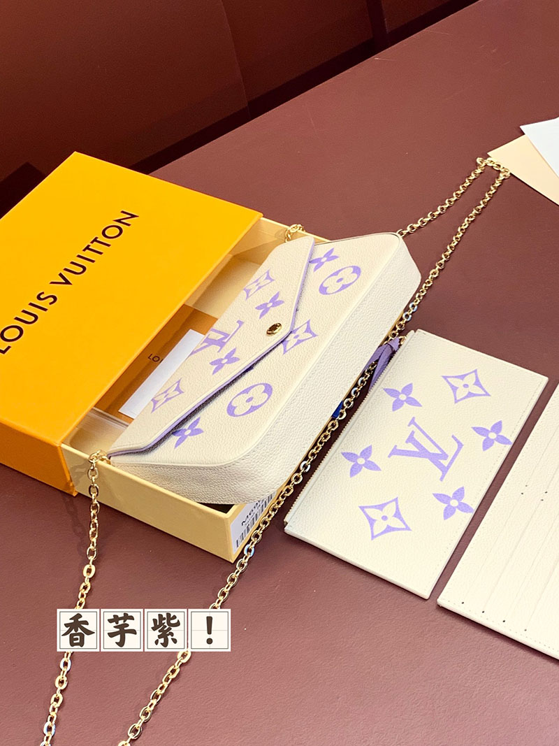 ルイヴィトン アウトレット 店舗 LOUIS VUITTON ポシェット フェリシー M83025 モノグラムアンプラント ショルダーバッグ チェーンウォレット - 画像 (9)