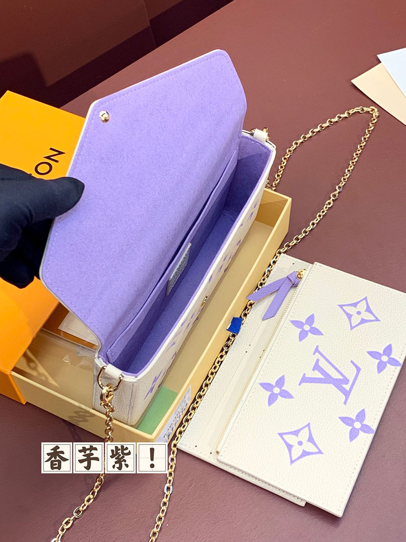 ルイヴィトン アウトレット 店舗 LOUIS VUITTON ポシェット フェリシー M83025 モノグラムアンプラント ショルダーバッグ チェーンウォレット - 画像 (4)
